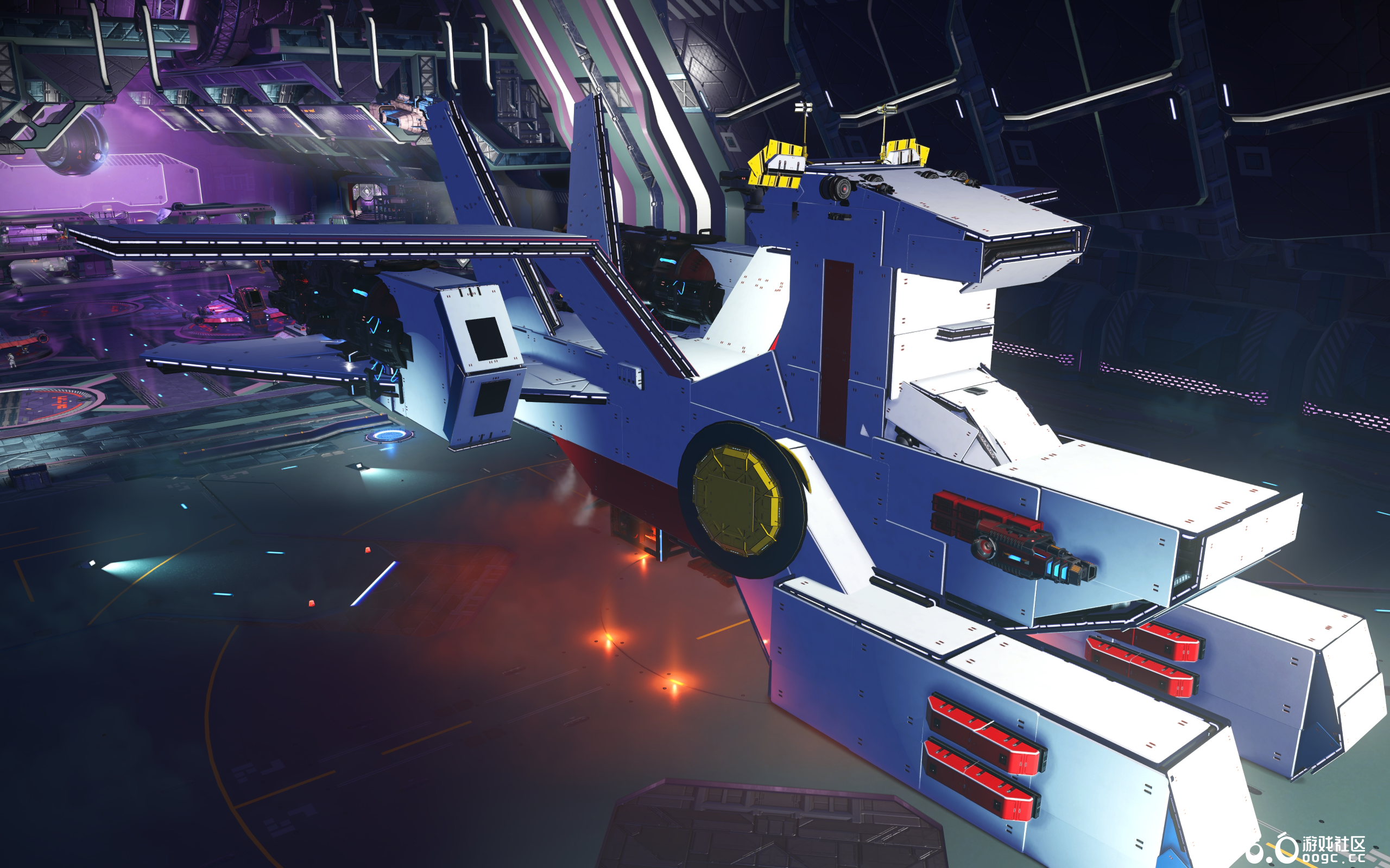 【无人深空】自定义护卫舰展示 飞马级 白色基地-1