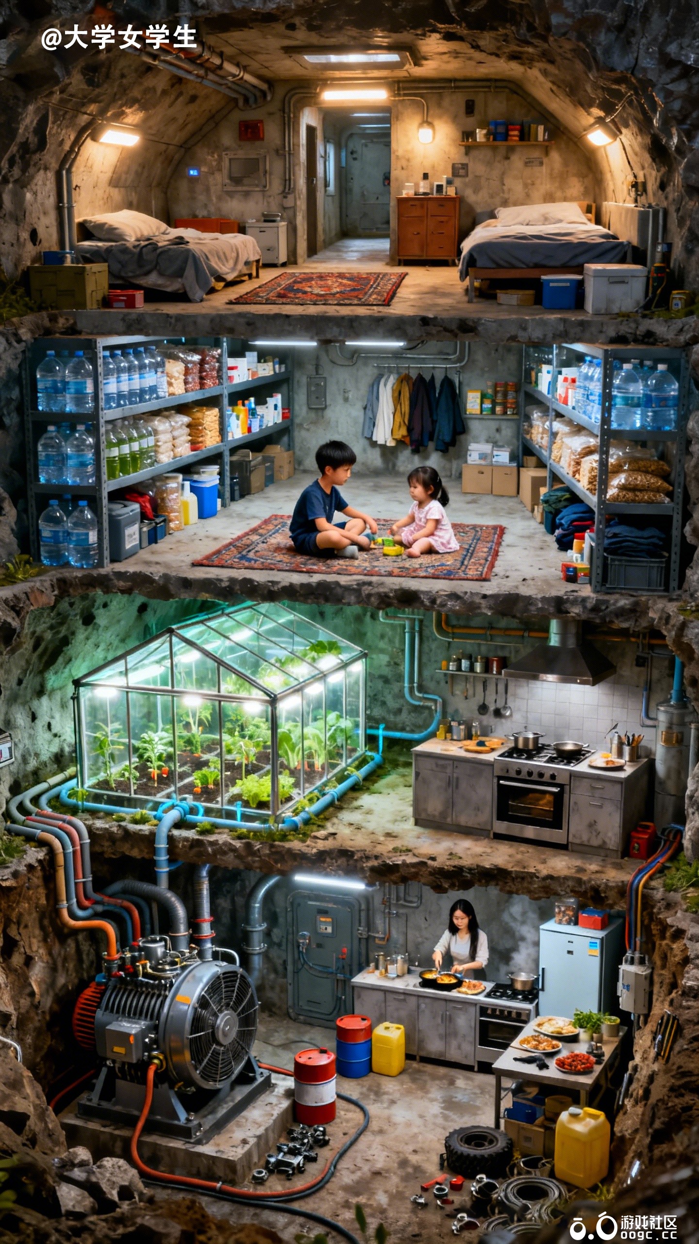 末日逃生飞行屋！（第一期）可飞行三层生存屋，自带电力 + 蔬菜面粉储物 + 居住+空中花园，落地即掌控生存主动权！-2