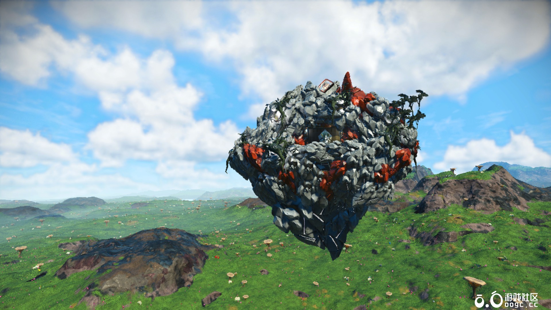 空中石山避难所！会飞的末日隐藏安全屋，天然防御 + 移动属性，生存体验拉满！-5