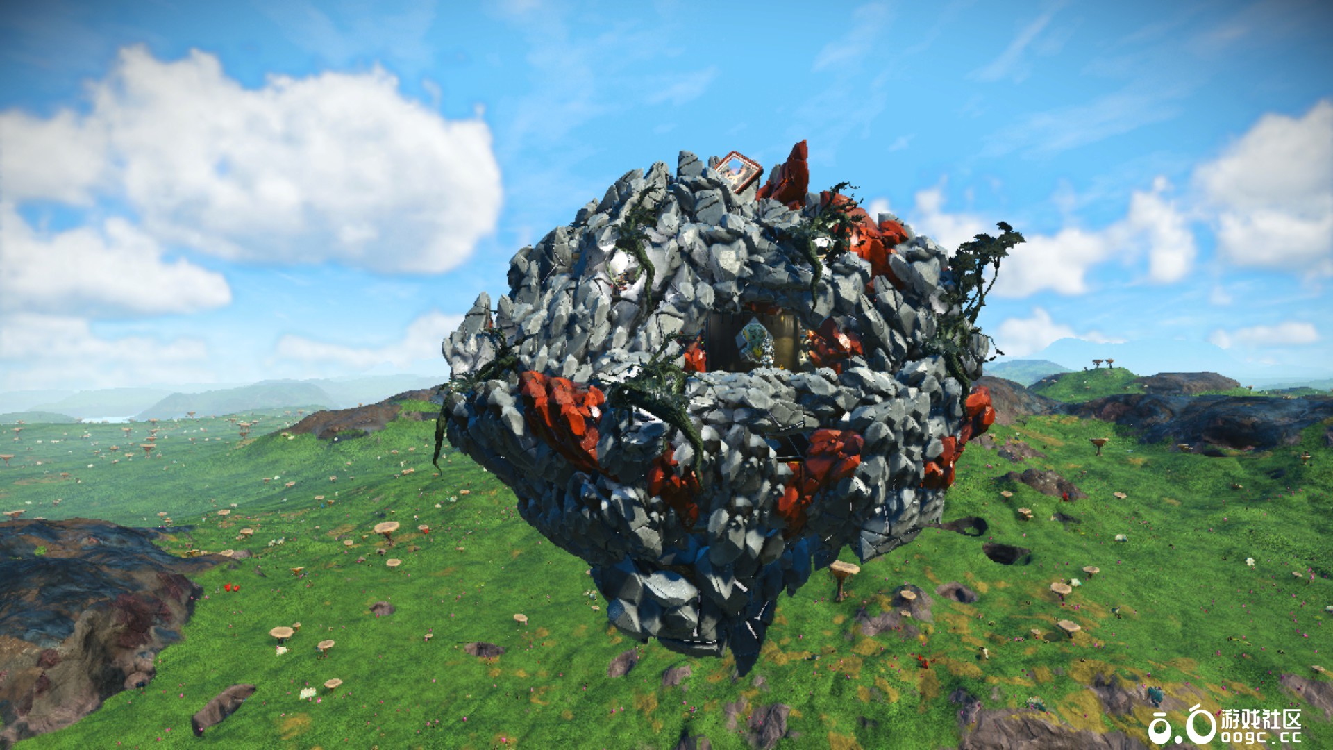 会飞的末日隐藏安全屋，空中石山避难所！-5