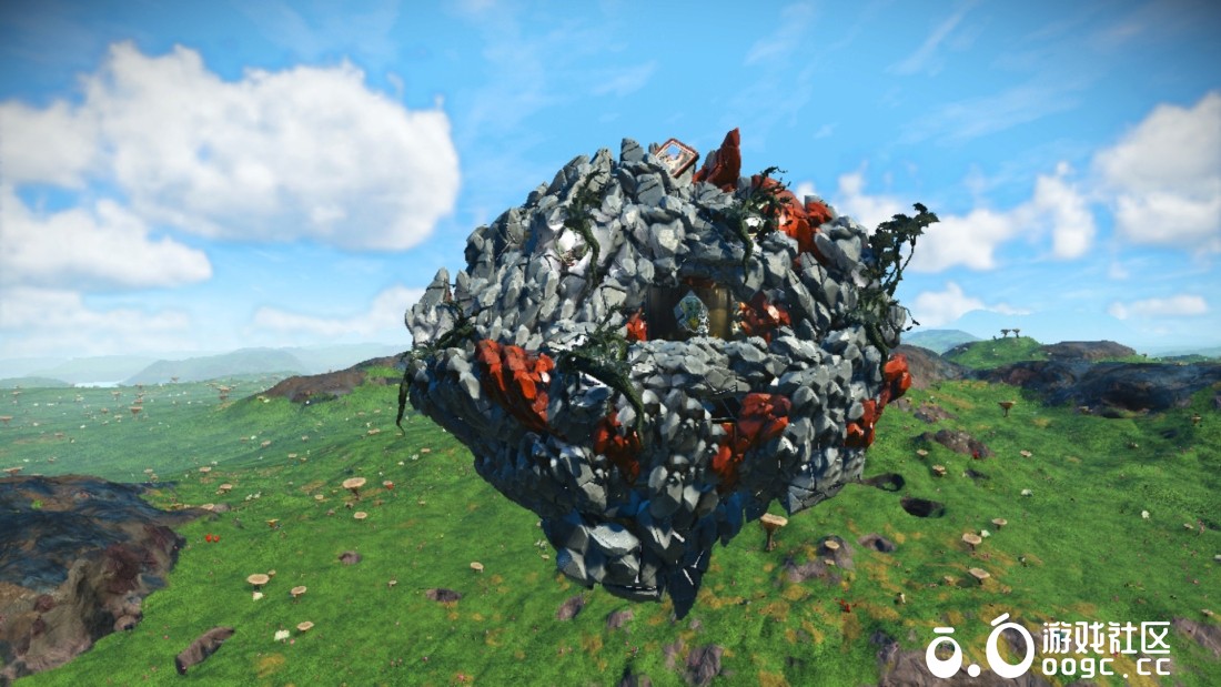 空中石山避难所！会飞的末日隐藏安全屋，天然防御 + 移动属性，生存体验拉满！-3