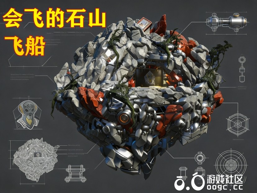 空中石山避难所！会飞的末日隐藏安全屋，天然防御 + 移动属性，生存体验拉满！-1