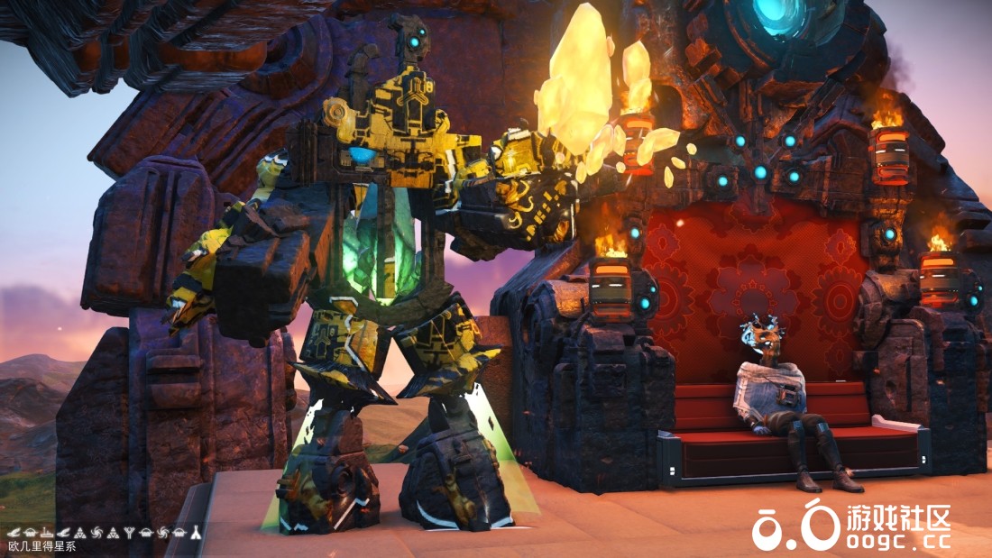 遗迹风格泰坦王座护卫舰（带有两只雕刻护卫）-1